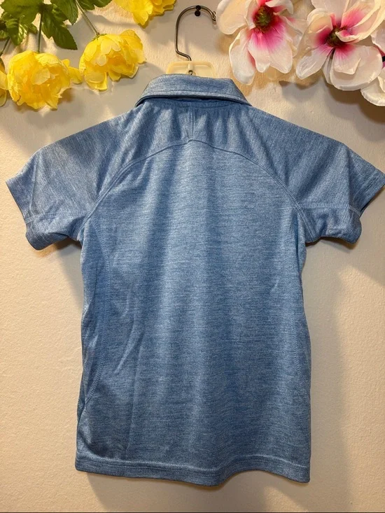 Reebok Light Blue Heather Boys' Polo Shirt - Picture 3 of 7